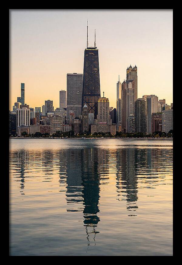 Chicago Lakefront Skyline Reflection