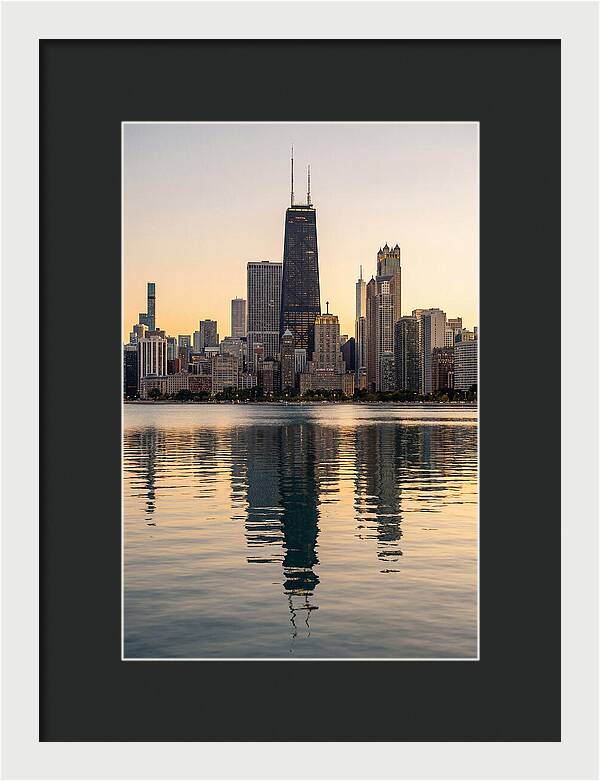 Chicago Lakefront Skyline Reflection