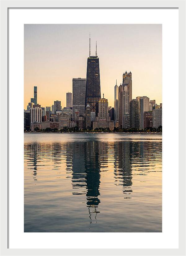 Chicago Lakefront Skyline Reflection