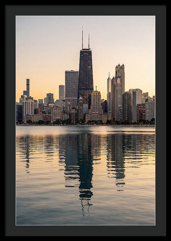 Chicago Lakefront Skyline Reflection