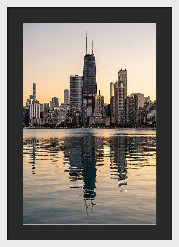 Chicago Lakefront Skyline Reflection
