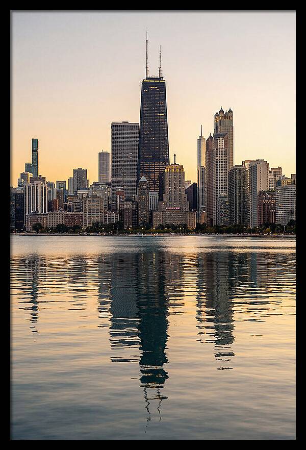 Chicago Lakefront Skyline Reflection