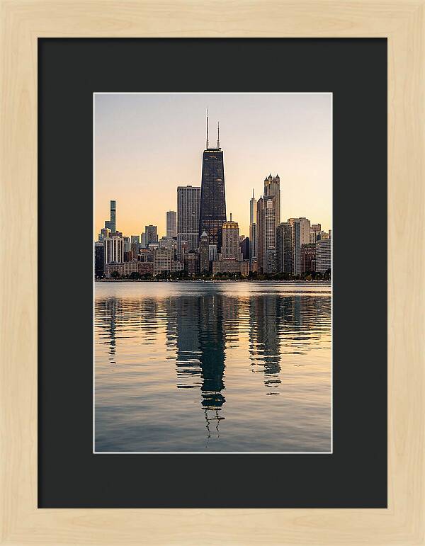 Chicago Lakefront Skyline Reflection