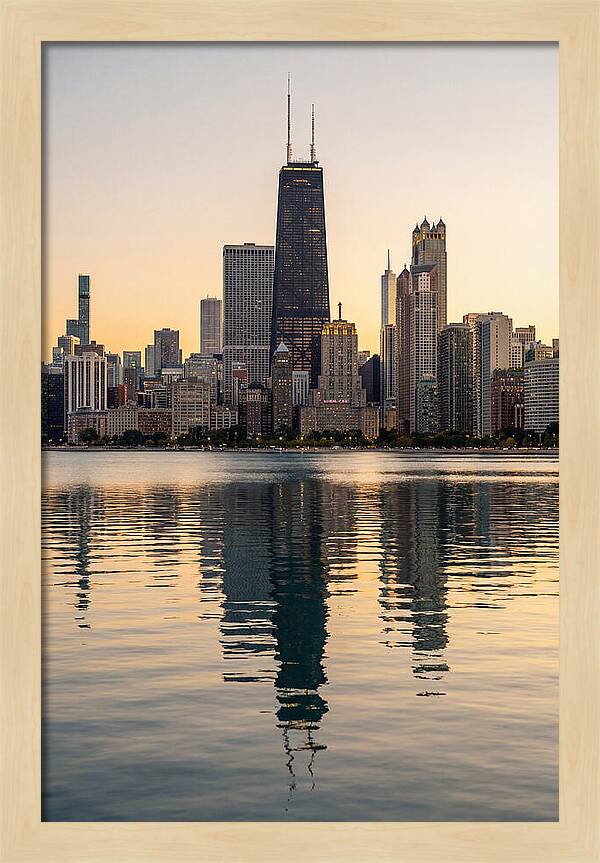 Chicago Lakefront Skyline Reflection