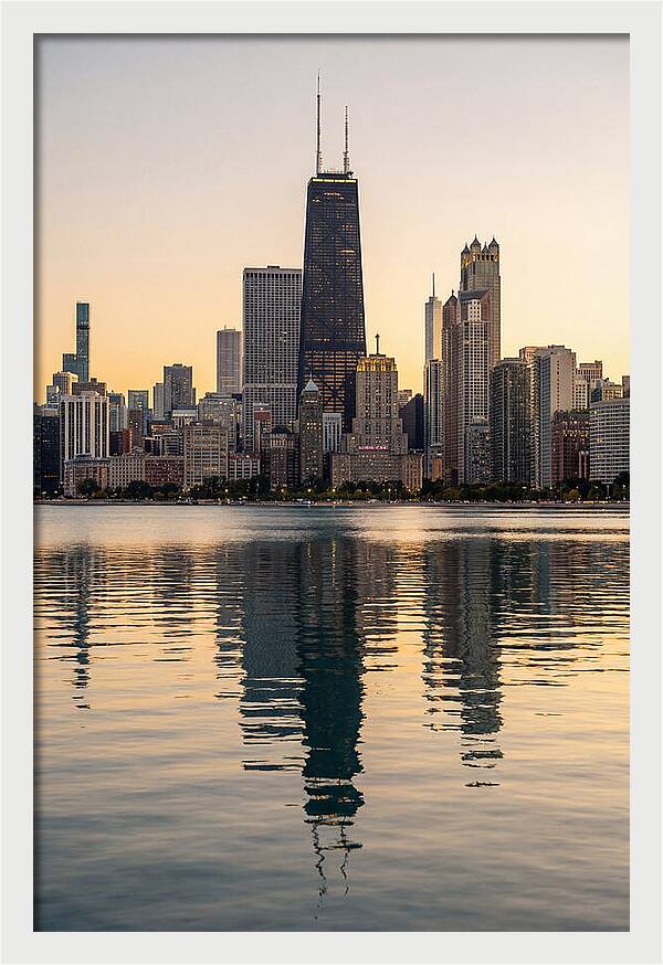 Chicago Lakefront Skyline Reflection