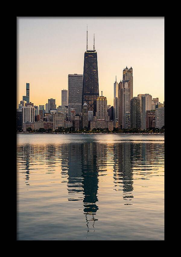 Chicago Lakefront Skyline Reflection