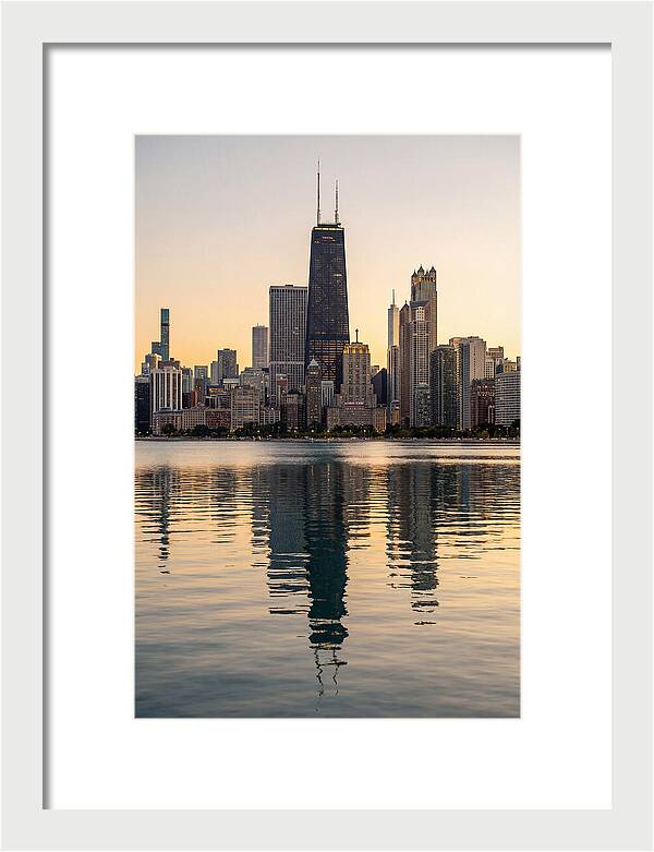 Chicago Lakefront Skyline Reflection