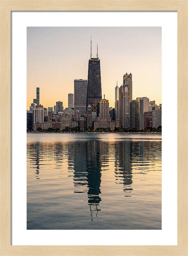 Chicago Lakefront Skyline Reflection