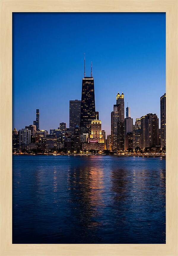 Chicago Skyline At Blue Hour