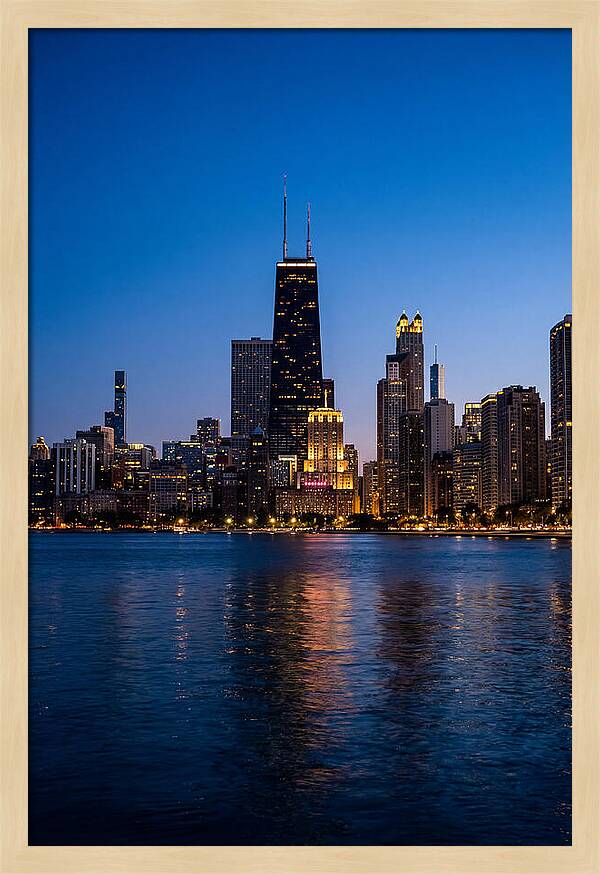 Chicago Skyline At Blue Hour