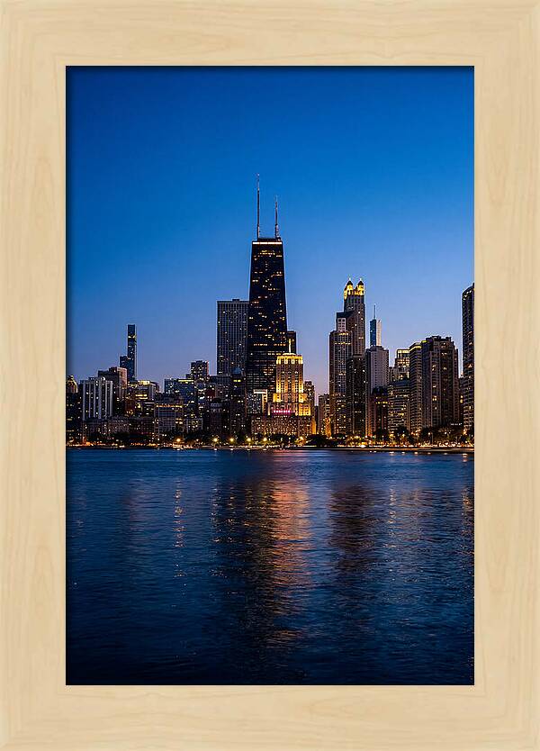 Chicago Skyline At Blue Hour