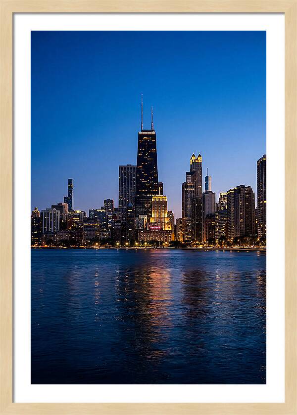Chicago Skyline At Blue Hour