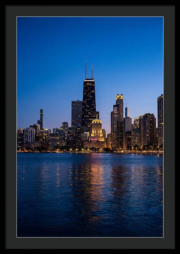Chicago Skyline At Blue Hour