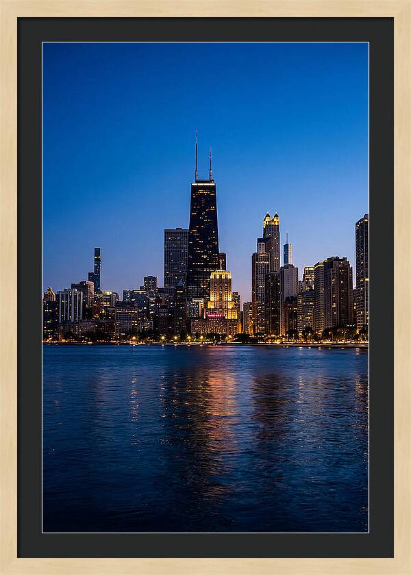 Chicago Skyline At Blue Hour