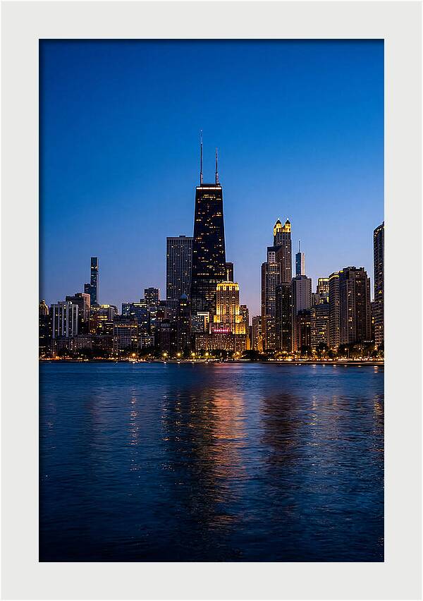 Chicago Skyline At Blue Hour