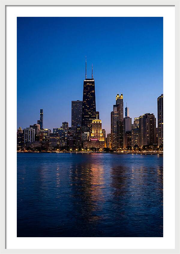 Chicago Skyline At Blue Hour