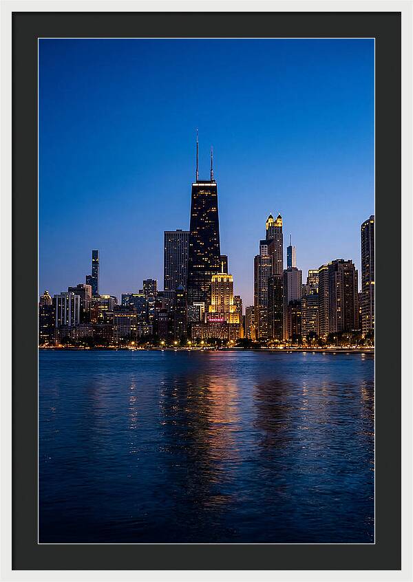 Chicago Skyline At Blue Hour