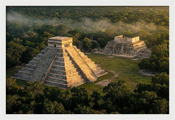 Chichen Itza At Dawn