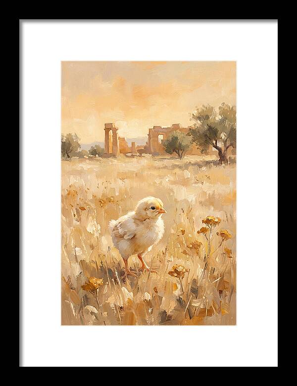 Chick Among Ancient Ruins
