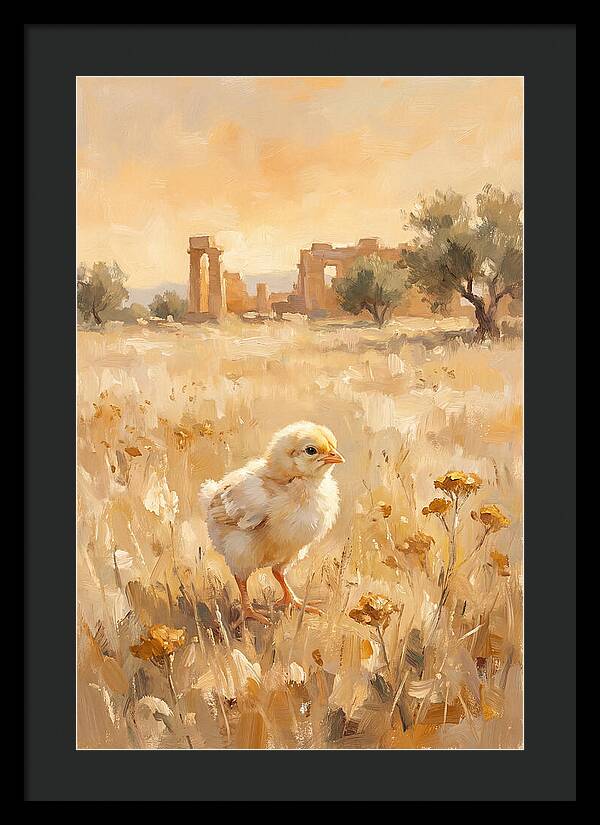 Chick Among Ancient Ruins