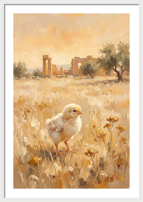 Chick Among Ancient Ruins