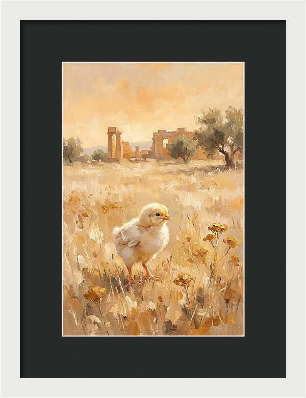 Chick Among Ancient Ruins