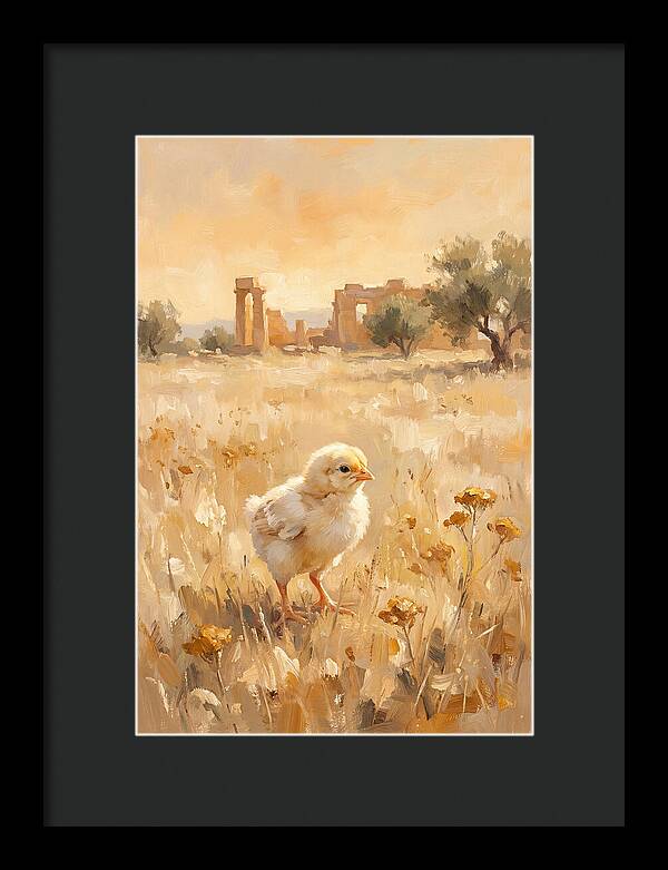 Chick Among Ancient Ruins