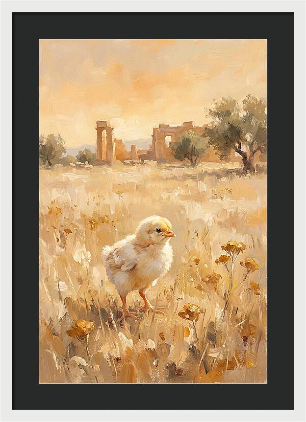 Chick Among Ancient Ruins