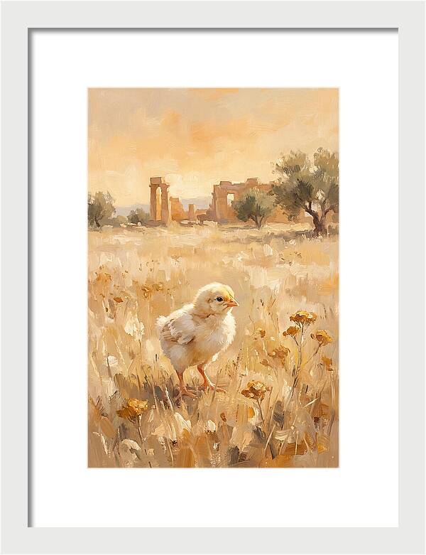 Chick Among Ancient Ruins