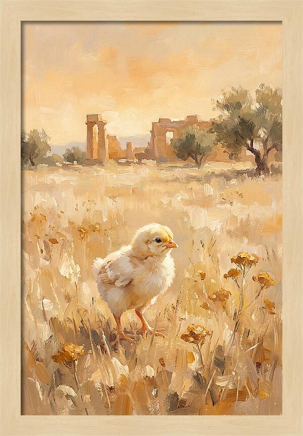 Chick Among Ancient Ruins
