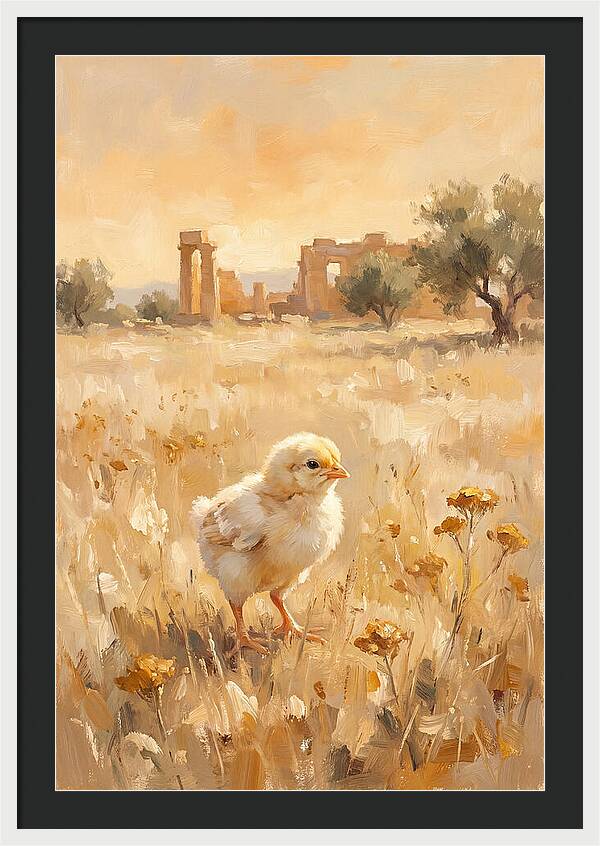 Chick Among Ancient Ruins