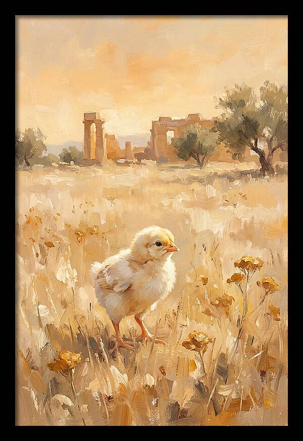 Chick Among Ancient Ruins