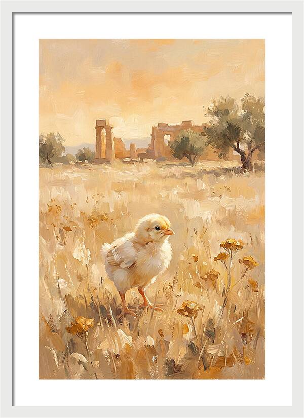 Chick Among Ancient Ruins