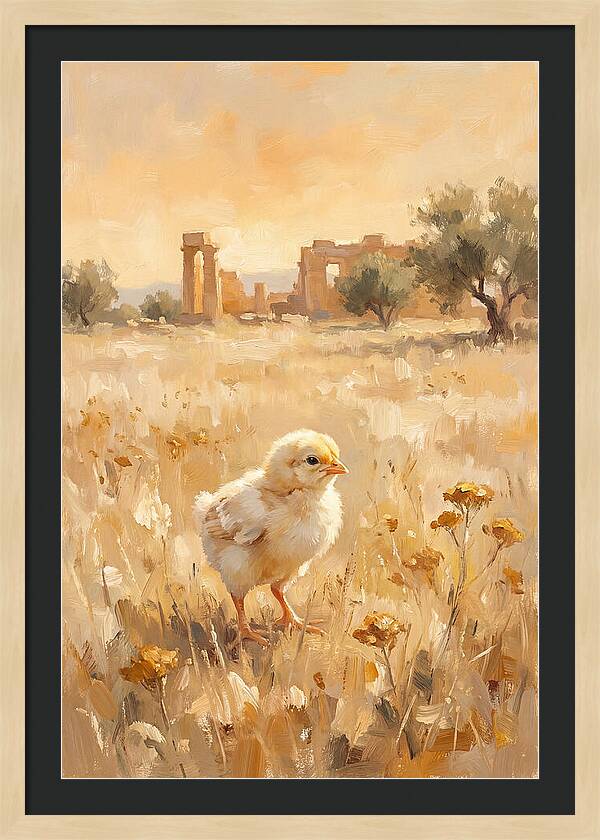 Chick Among Ancient Ruins