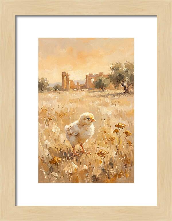 Chick Among Ancient Ruins
