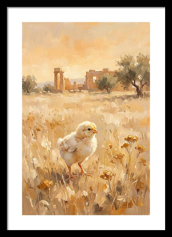 Chick Among Ancient Ruins