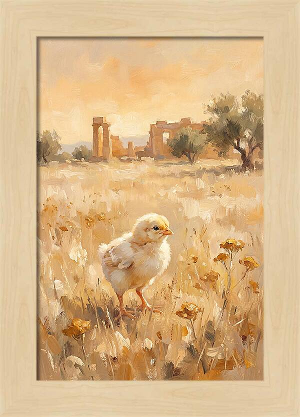 Chick Among Ancient Ruins
