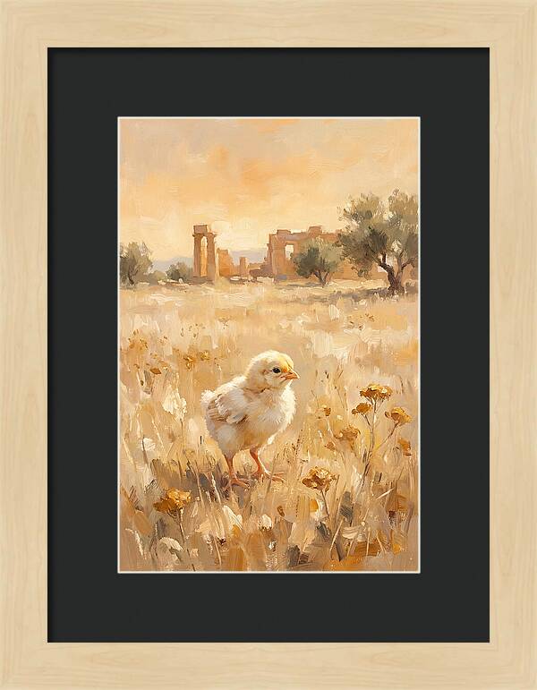 Chick Among Ancient Ruins