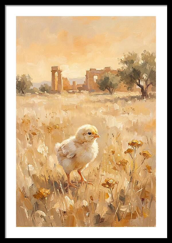 Chick Among Ancient Ruins