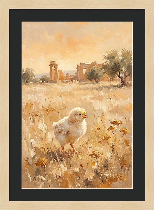 Chick Among Ancient Ruins