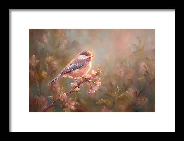Chickadee Among Blossoms