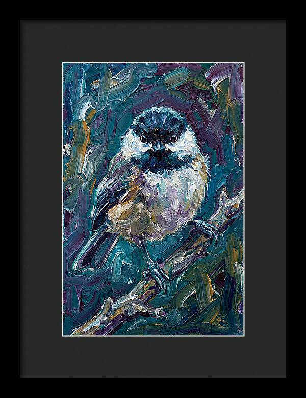 Chickadee In Expressionist Style