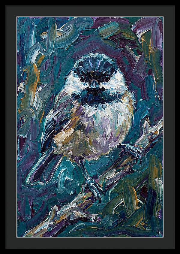 Chickadee In Expressionist Style