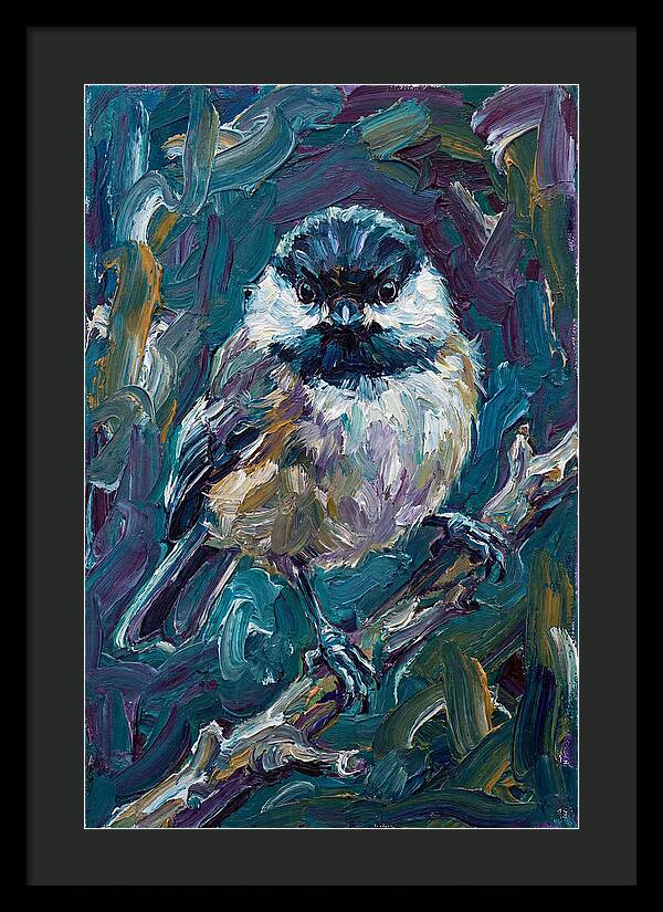 Chickadee In Expressionist Style