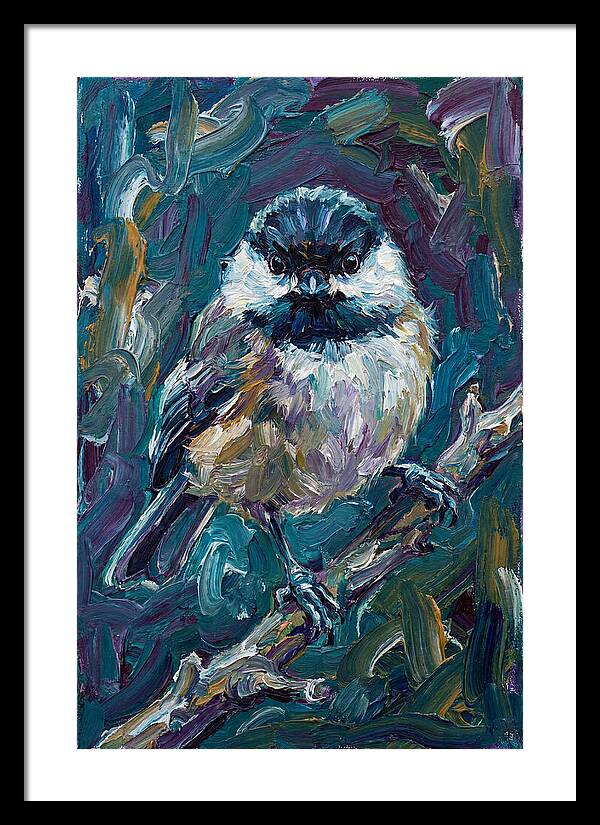 Chickadee In Expressionist Style