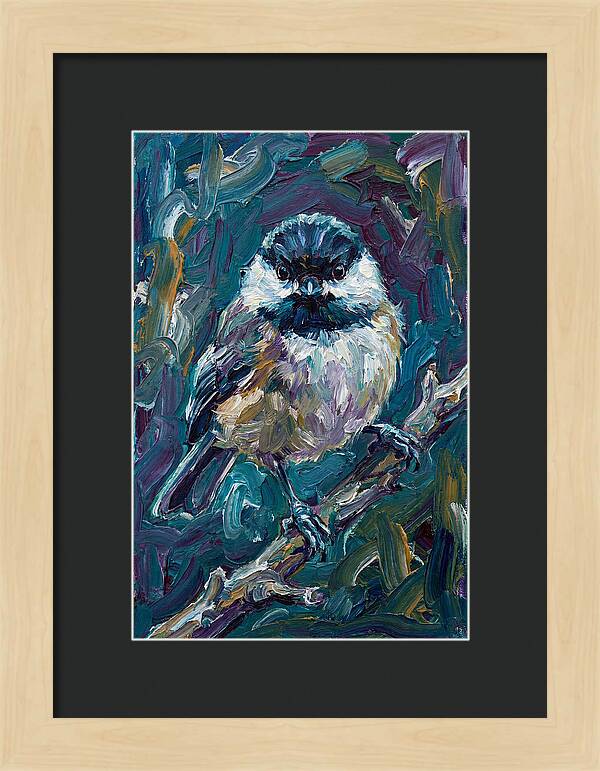 Chickadee In Expressionist Style