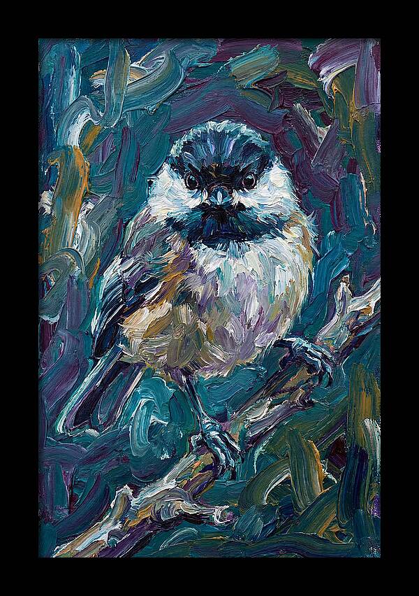 Chickadee In Expressionist Style
