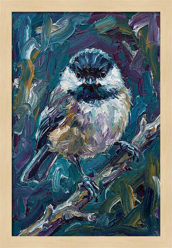 Chickadee In Expressionist Style