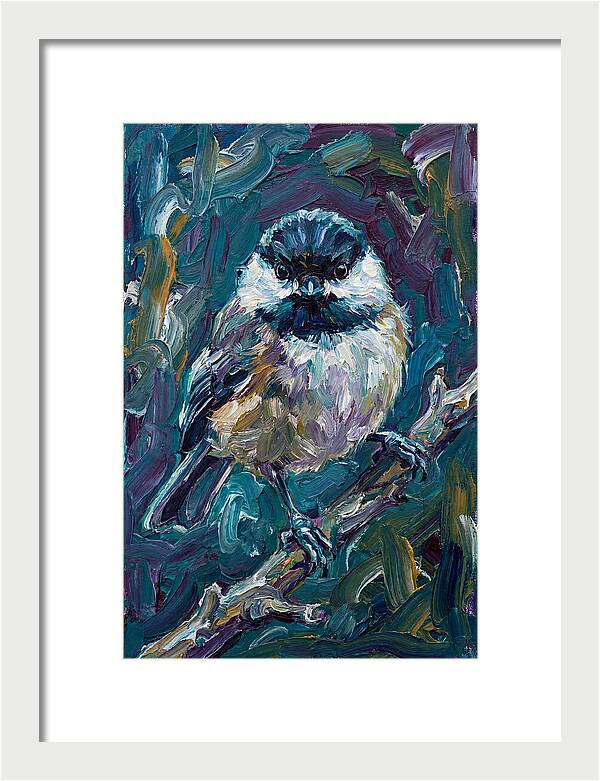 Chickadee In Expressionist Style