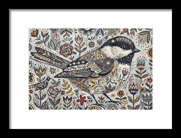 Chickadee In Floral Wonderland